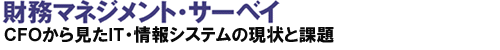 CFOから見たIT・情報システムの現状と課題